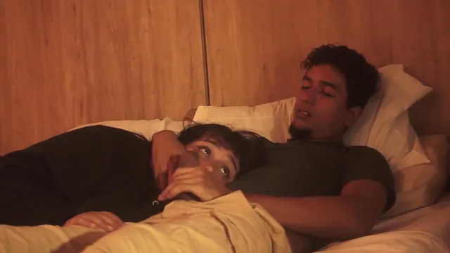 Chubby Argentine woman gives her stepbrother a deep blowjob lying down