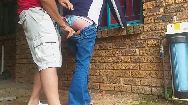 Horny after a McDonalds run, Redsparow3434 fucks Creampiebarbie in the yard