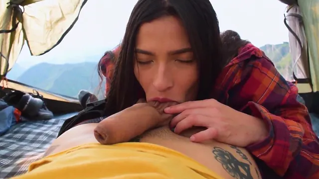 Curvy Latina Jenn Pinzon and Charsxxx Hook up on a Mountain Camping Trip