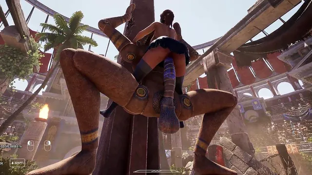 Lara Meets an Ancient Guardian in a 3D Hentai Game