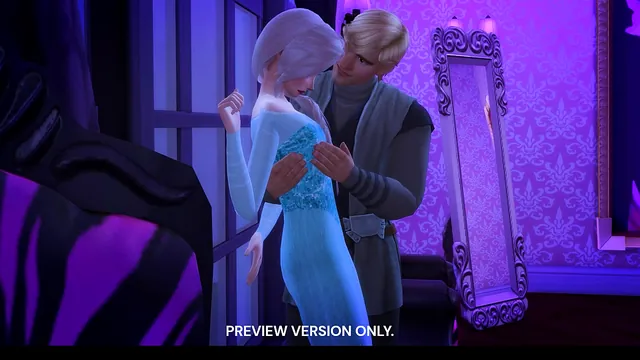 Rough 3D Hentai Animation with Anna and Kristoff Made in Sims 4