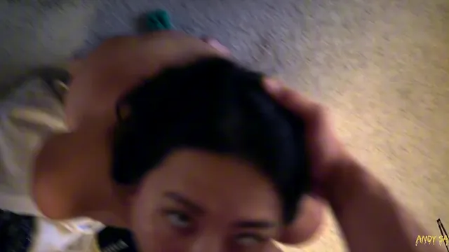 Rough bathroom sex with a cute Asian girlfriend in POV