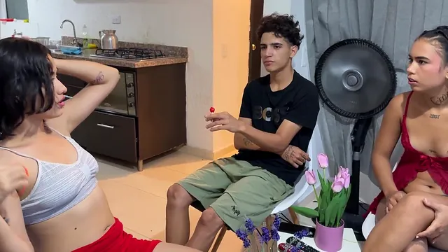 He has hard sex with his girlfriend's friend while she is not looking