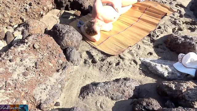 Blonde MILF Erin Electra gets fucked on a Malibu beach by Matthias Christ